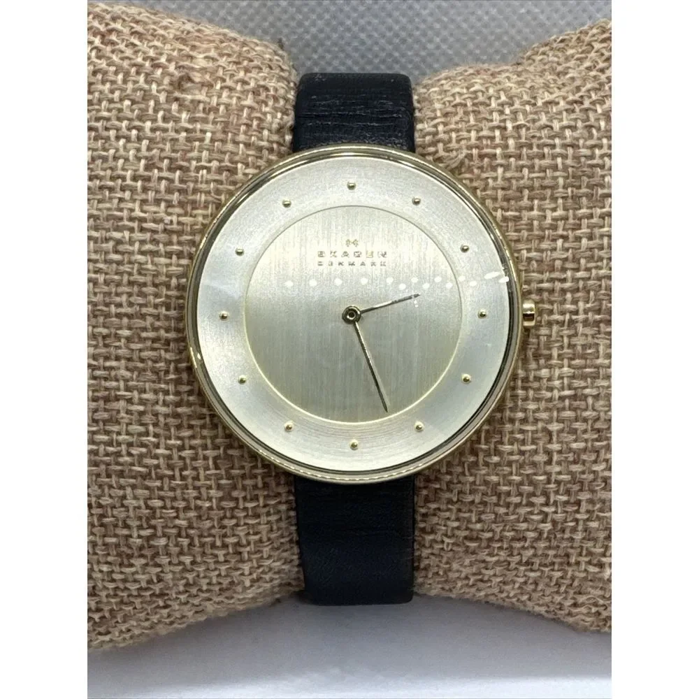 Skagen Ditte SKW2262 Women's Black Leather Analog Dial Quartz Wrist Watch JNA965